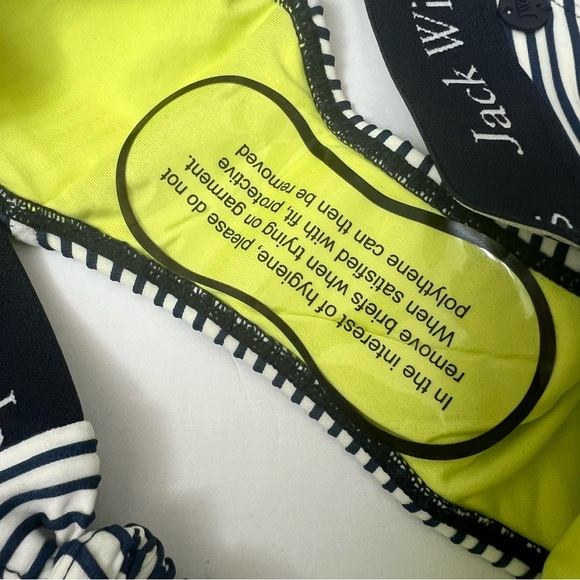 Jack Wills NWT White Navy Nautical Striped Triston Tie Swim Bottom - Picture 7 of 8